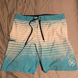 Blue/White Hurley Board Shorts